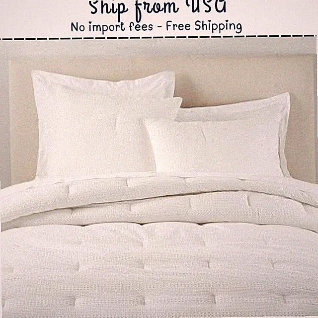Bestseller Pottery Barn Honeycomb Cotton Comforter White King/Cal. King
