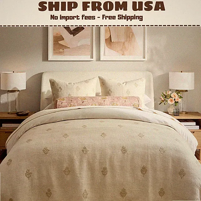 New Pottery Barn Natalie Embroidered Coverlet