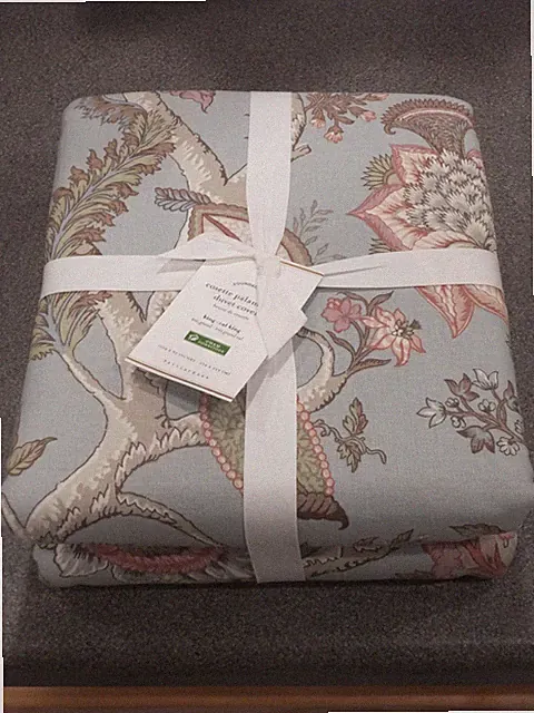 NEW RARE 3PC Pottery Barn Cosette Palampore King Duvet Set w Shams-Small Blemish