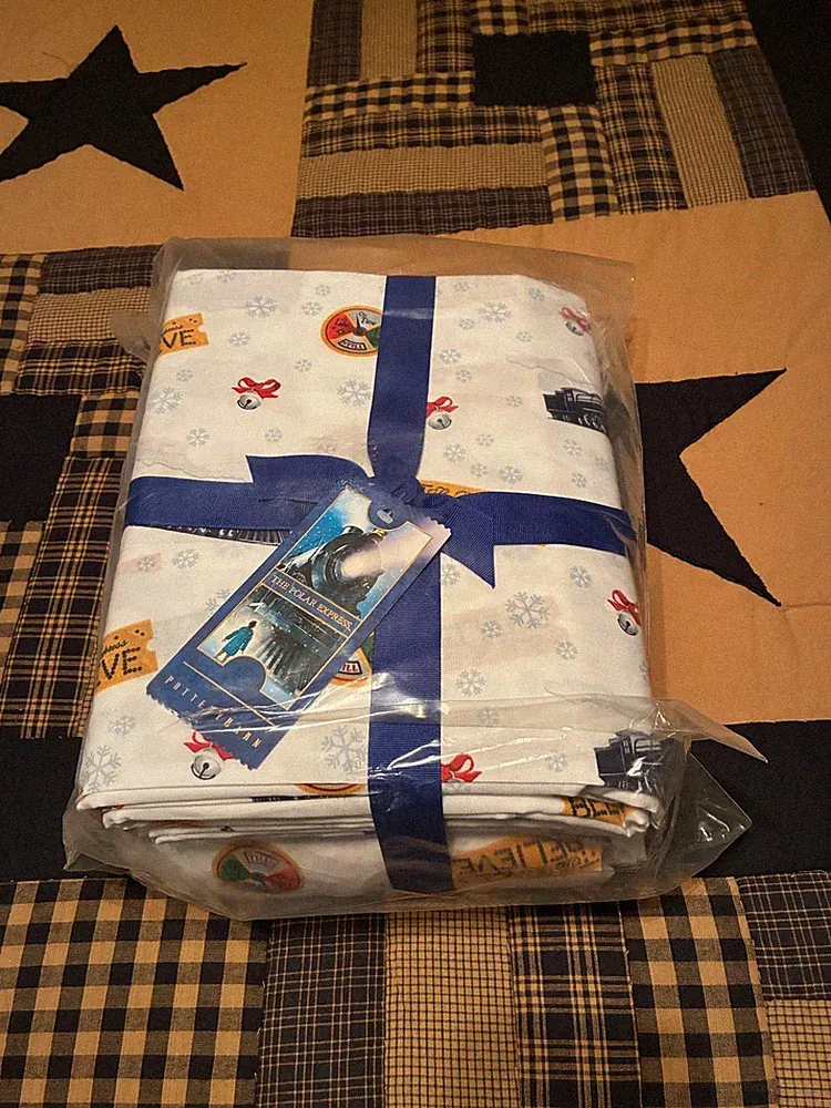 NWT-Pottery Barn POLAR EXPRESS California King Sheet Set