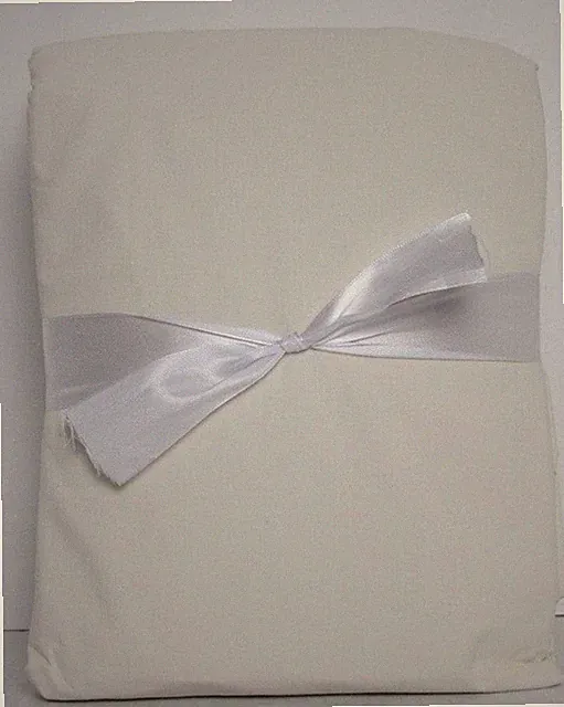 Pottery Barn 400-Thread-Count Organic Percale King Sheet Set, Classic Ivory New