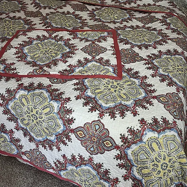 Pottery Barn Adina Full/Queen Quilted Coverlet & Standard Sham (1) 91x93