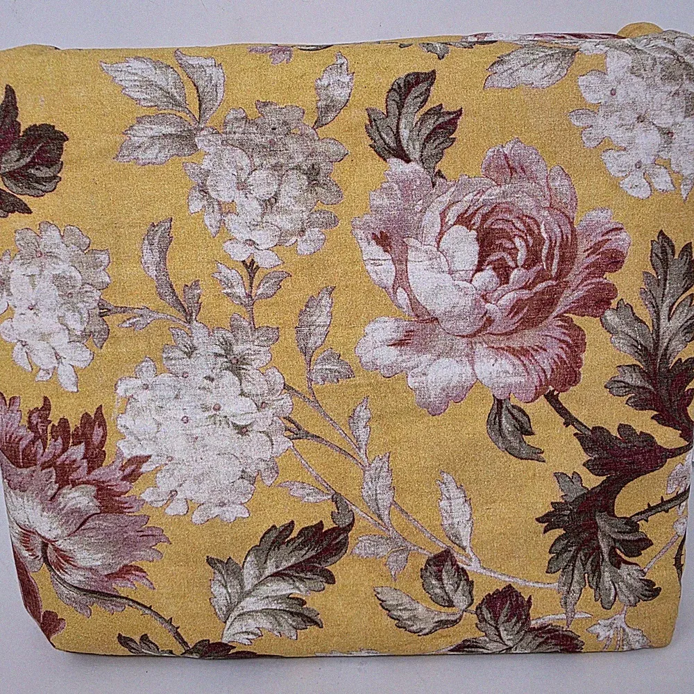 Pottery Barn Ansley Floral Cotton King Yellow Duvet Cover New Floral