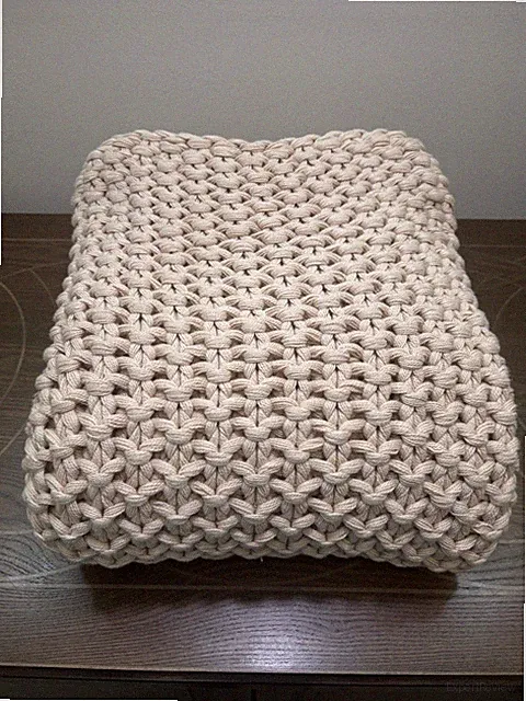 POTTERY BARN BAYSIDE SEED STITCH CHUNKY KNIT THROW BLANKET 44 X 56" ~ OATMEAL