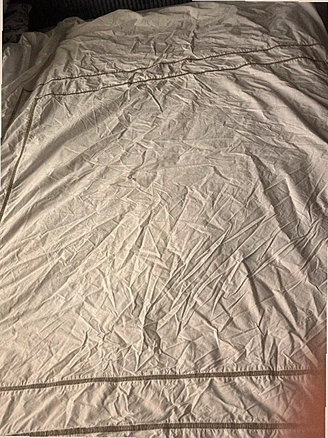 Pottery Barn Cotton Embroidered Border Duvet White Full Queen Size
