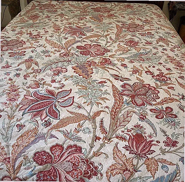 Pottery Barn Deidre Palampore Duvet Cover Red Queen 2 Standard Shams Floral Rare