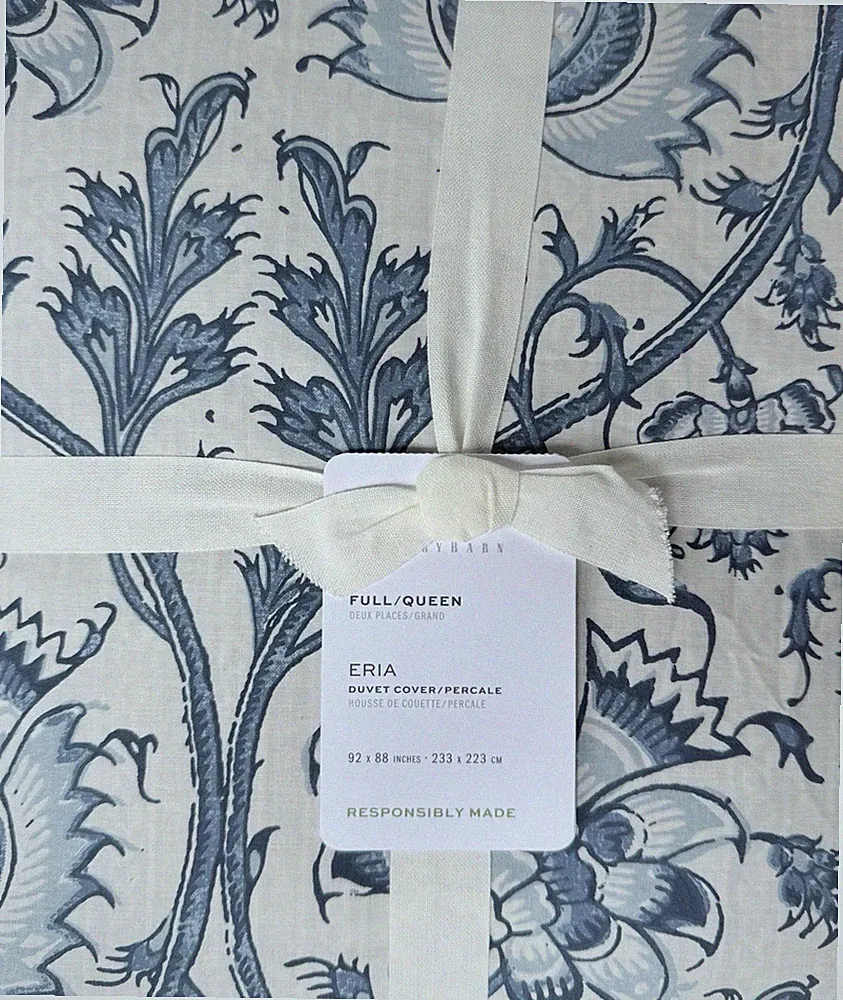 Pottery Barn Eria Reversible Full/Qn Duvet NO SHAMS