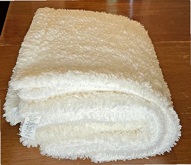 Pottery Barn Fireside Cozy Throw Blanket Ivory 50x60 Reversible Soft Plush EUC