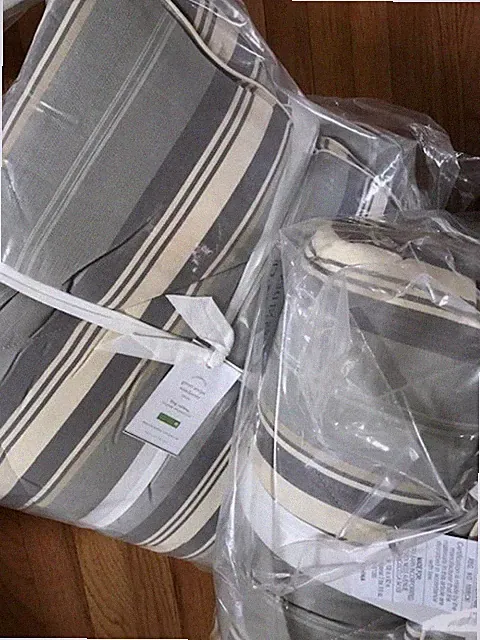 Pottery Barn Greer Stripe Comforter Set Gray Queen 2 Standard Shams Striped 3p