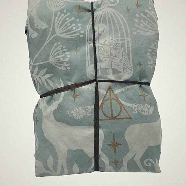 Pottery Barn Harry Potter Full Queen Magical Damask Duvet Cover New Mystic Mint