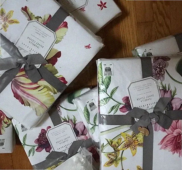 Pottery Barn Isabella Floral Garden Duvet Cover King 2 Standard Shams Isabelle