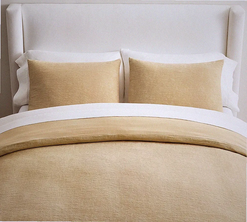 Pottery Barn Jacquard Cotton Chenille Duvet Cover Full/Queen
