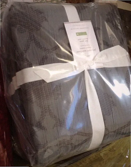 Pottery Barn Jacquard Matelassé Duvet Cover Flagstone Charcoal Gray Queen New.🦩