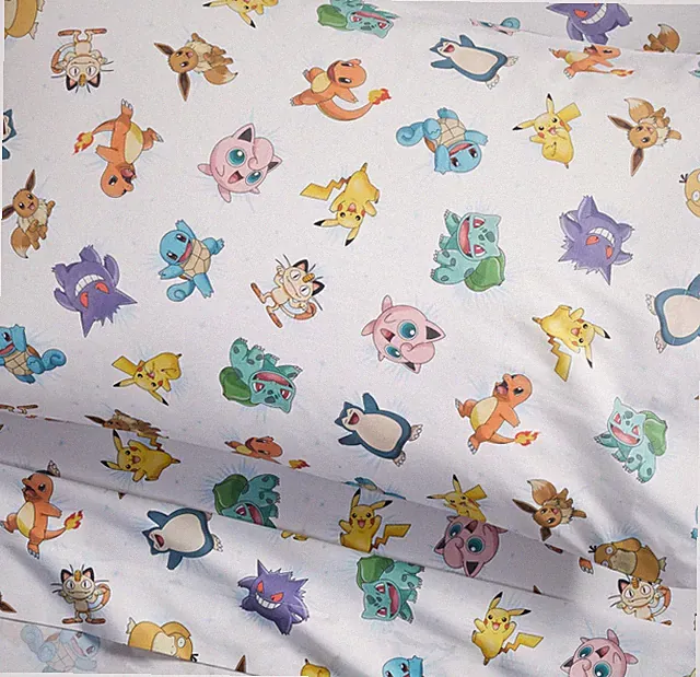 Pottery Barn Kids Pokémon Organic Cotton Twin Sheet Set Bedding