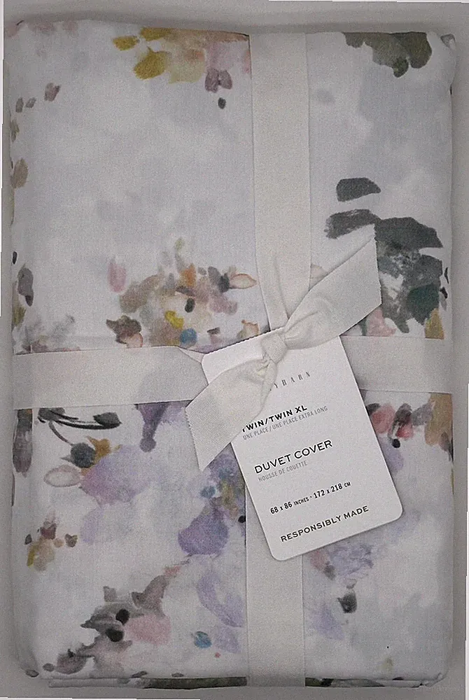 Pottery Barn Kinsley Percale TWIN / TWIN XL Duvet Cover ~ Multicolored