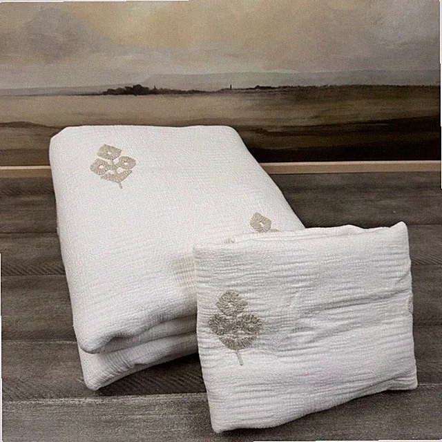 Pottery Barn Natalie Embroidered Coverlet Full/Queen+1 Sham White Ivory Read