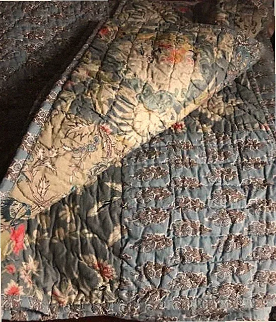 Pottery Barn Neena Floral Patchwork Quilt Set Twin 1 Euro Sham Florals 2pc Rare