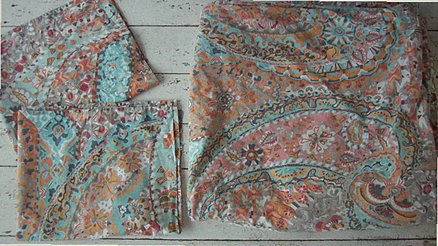 Pottery Barn Paloma Paisley F/Q Duvet Cover+2 Standard Shams~Organic Cotton