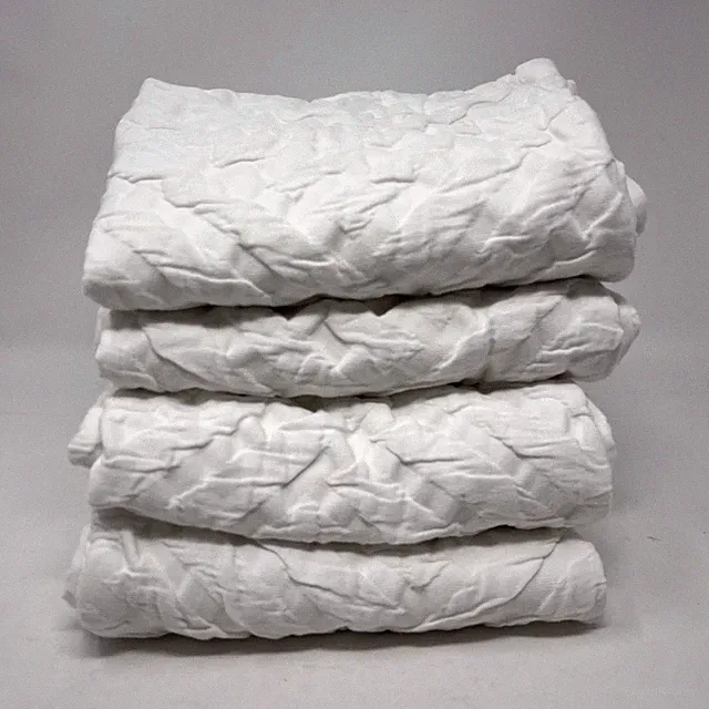 Pottery Barn Pillow Shams SET of 4 White Cotton Textured Elevated Cottage Chic