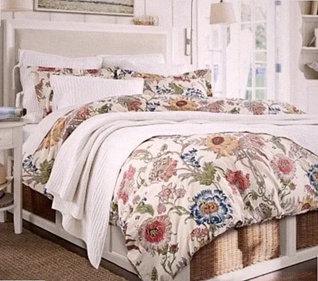 Pottery Barn Reagan Palampore Full / Queen Floral Duvet & 2 Euro Shams
