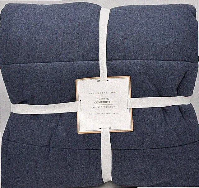 Pottery Barn Teen Camden FULL / QUEEN Comforter ~ Faded Navy Blue