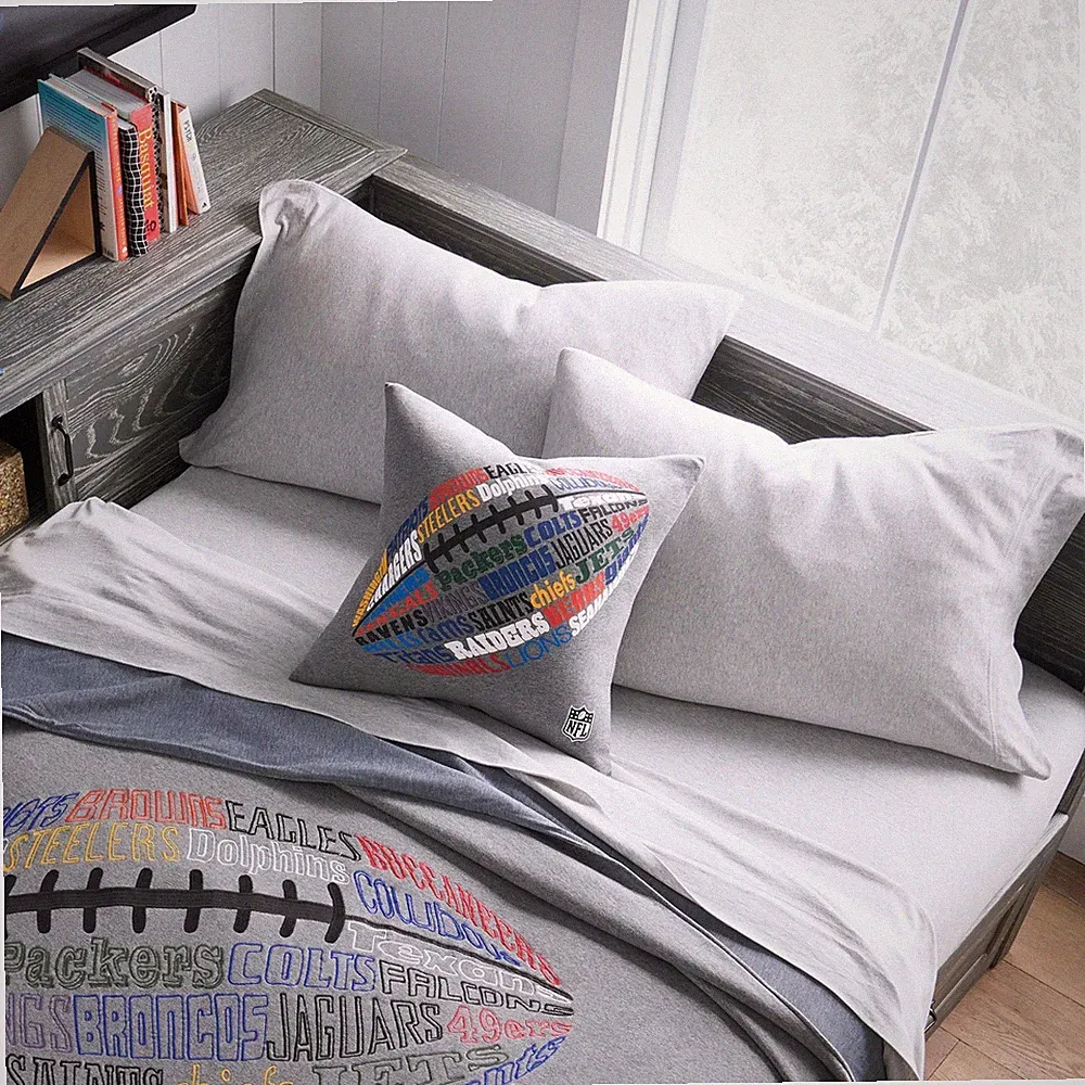 Pottery Barn Teen Favorite Tee Organic Sheet Set Light Grey, Full