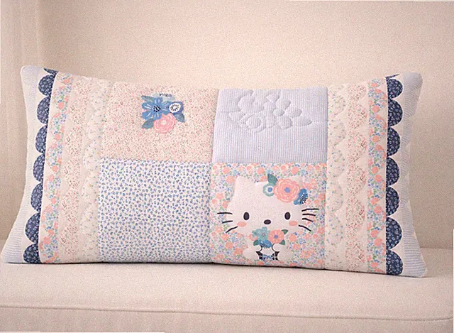 Pottery Barn Teen Hello Kitty Chambray Sham King Floral Pillow New Bedding