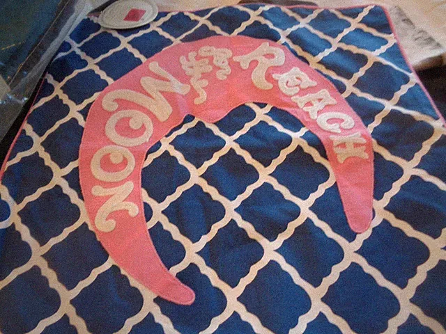 Pottery Barn Teen Reach for the Moon be inspired pillow cover 18" new