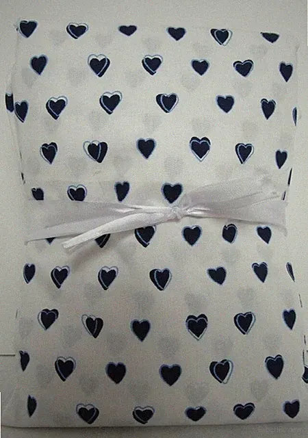 Pottery Barn Teen Roller Rabbit Hearts Organic Sheet Set Twin/TwinXL Navy New