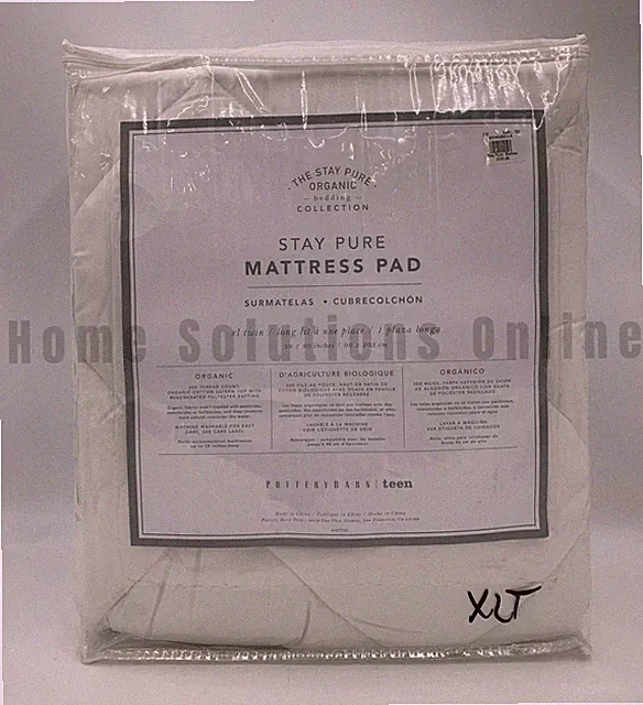 Pottery Barn Teen Stay Pure Waterproof Mattress Pad Cover XL Twin #Z1267