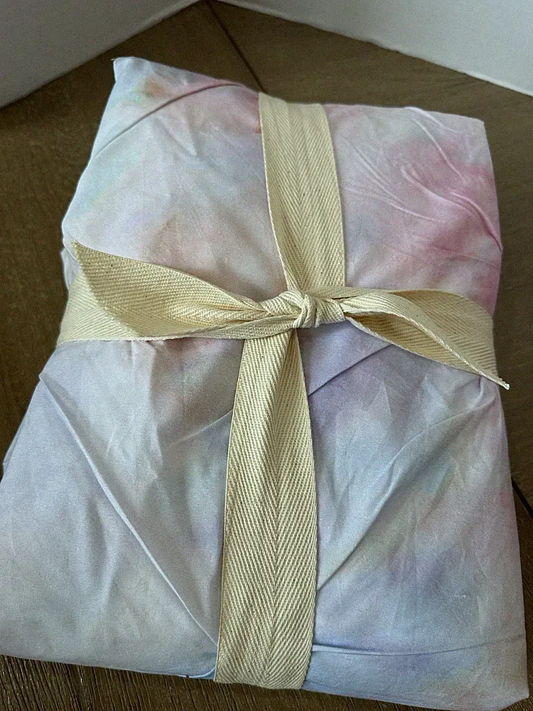 POTTERY BARN TEEN Tie Dye Pintuck Duvet Cover Full Queen